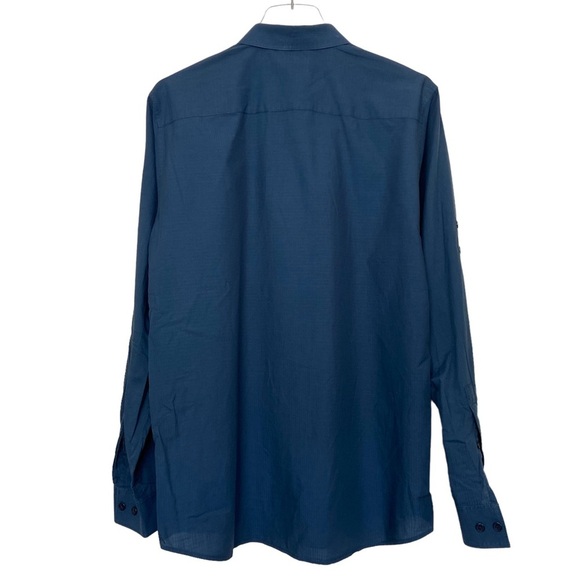 Calvin Klein. Dark Gray/Black Checks. Long Sleeve Dress Shirt. 16-32/33 Medium - Picture 2 of 7